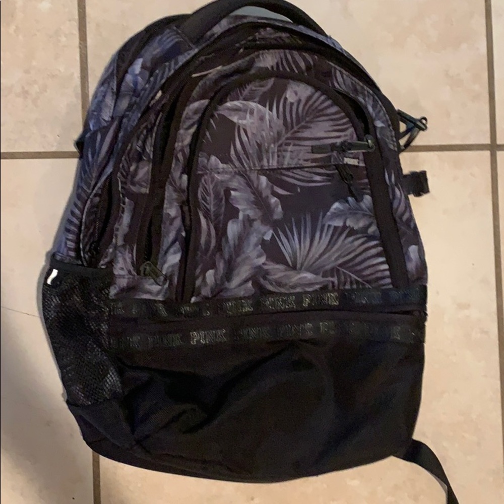 Vs pink collegiate black and grey backpack